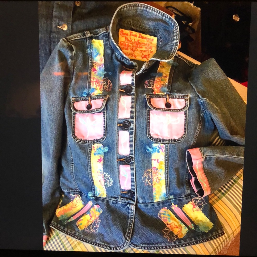 NWT Jean Jacket Top Size Small, Fibre Art